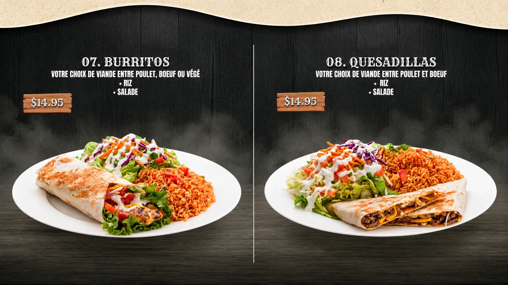 Burritos et quesadillas Cali West à Montréal